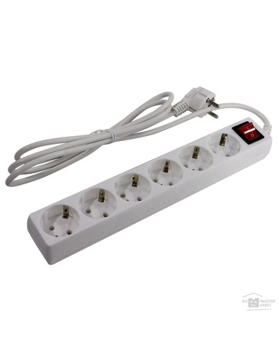 SP6W-250. Сетевой фильтр 6 розеток, 5м, белый. 5bites в Хабаровске