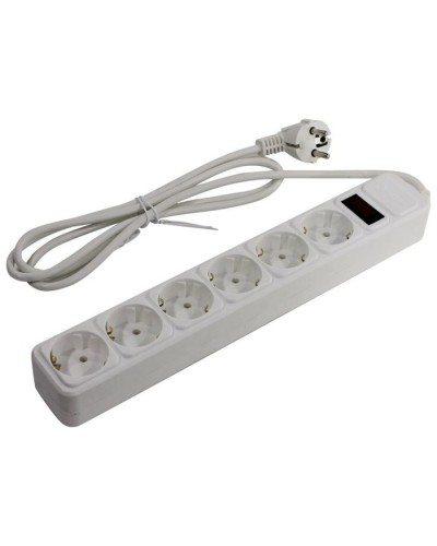 SP6W-130. Сетевой фильтр 6 розеток, 3м, белый. 5bites в Хабаровске