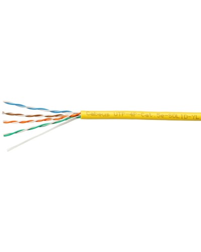 UTP-4P-Cat.5e-SOLID-YL (7251c). Кабель «витая пара» (LAN) для структурированных систем связи. CABEUS в Хабаровске