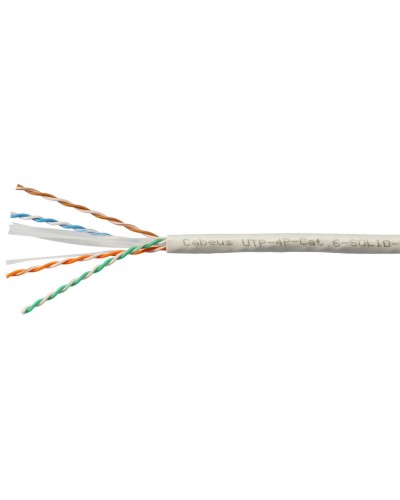 UTP-4P-Cat.6-SOLID-LSZH-WH (11871c-5). Кабель «витая пара» (LAN) для структурированных систем связи. CABEUS в Хабаровске