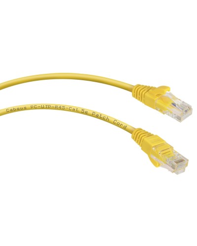 PC-UTP-RJ45-Cat.5e-1.5m-YL (7695c), желтый. Патч-корд медный. CABEUS в Хабаровске