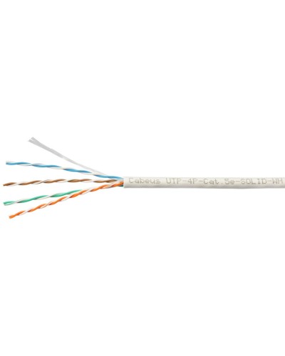 UTP-4P-Cat.5e-SOLID-WH-100 (7471c-5). Кабель «витая пара» (LAN) для структурированных систем связи. CABEUS в Хабаровске