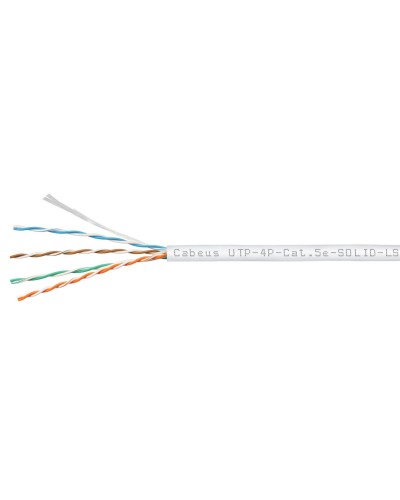 UTP-4P-Cat.5e-SOLID-LSZH-WH (9782c). Кабель «витая пара» (LAN) для структурированных систем связи. CABEUS в Хабаровске