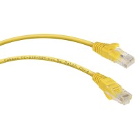PC-UTP-RJ45-Cat.5e-3m-YL (7683c), желтый. Патч-корд медный. CABEUS