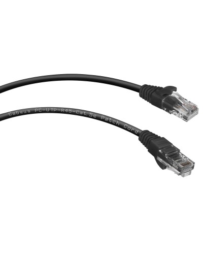 PC-UTP-RJ45-Cat.5e-0.15m-BK (8990c), чёрный. Патч-корд медный. CABEUS в Хабаровске