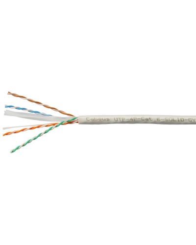 UTP-4P-Cat.6-SOLID-LSZH-GY-100 (11108c-5). Кабель «витая пара» (LAN) для структурированных систем связи. CABEUS в Хабаровске