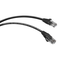 PC-UTP-RJ45-Cat.6-0.3m-BK (8661c), чёрный. Патч-корд медный. CABEUS