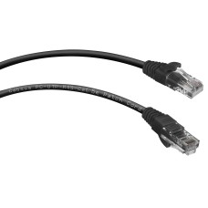 PC-UTP-RJ45-Cat.5e-0.5m-BK (7671c), чёрный. Патч-корд медный. CABEUS