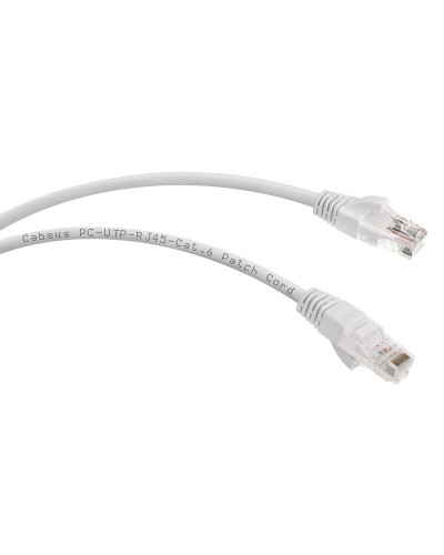 PC-UTP-RJ45-Cat.6-1.5m-WH (8671c), белый. Патч-корд медный. CABEUS в Хабаровске