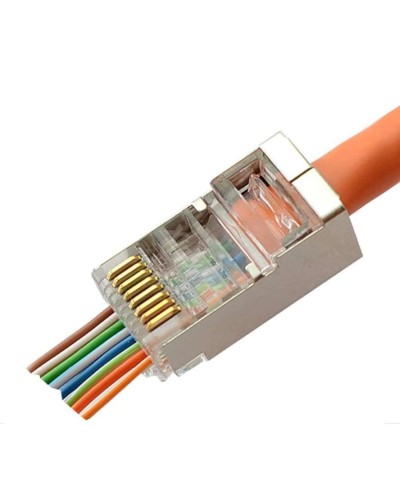 8P8C-SH-C6-FC (100 шт) (10797c). Разъем RJ-45. CABEUS в Хабаровске