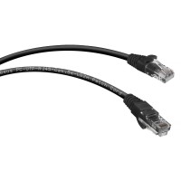 PC-UTP-RJ45-Cat.5e-5m-BK (7691c), чёрный. Патч-корд медный. CABEUS