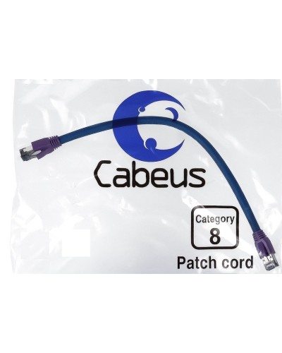 PC-SSTP-RJ45-Cat.8-10m-LSZH (9706c), серый. Патч-корд медный. CABEUS в Хабаровске