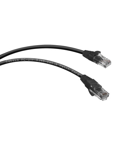 PC-UTP-RJ45-Cat.6-1.5m-BK (8664c), чёрный. Патч-корд медный. CABEUS в Хабаровске