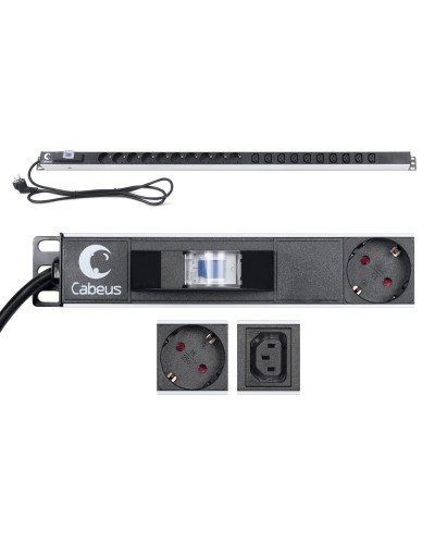 PDU-16-10S-10C13-B (9552c). Блок розеток. CABEUS в Хабаровске