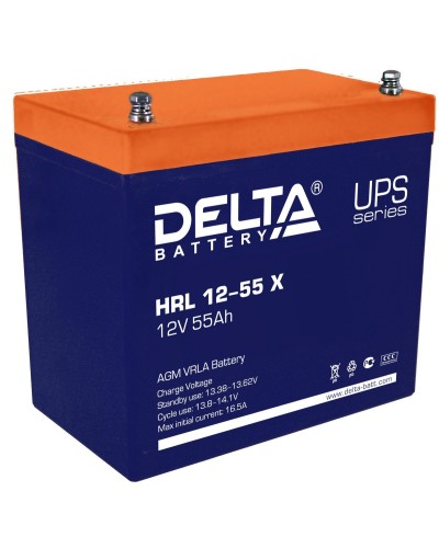 Delta HRL 12-55 X. Аккумулятор герметичный свинцово-кислотный. Delta в Хабаровске