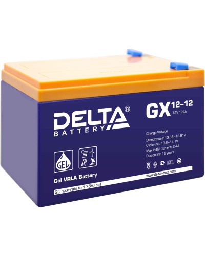 Delta GX 12-12. Аккумулятор герметичный свинцово-кислотный. Delta в Хабаровске