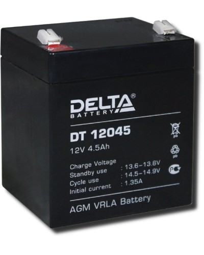 Delta DT 12045. Аккумулятор герметичный свинцово-кислотный. Delta в Хабаровске