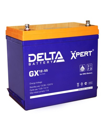 Delta GX 12-55. Аккумулятор герметичный свинцово-кислотный. Delta в Хабаровске