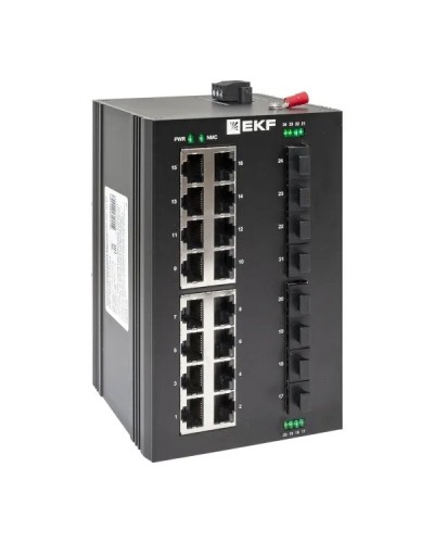 TSX-U-8GX/SFP-16GT. Промышленный неуправляемый коммутатор. EKF в Хабаровске