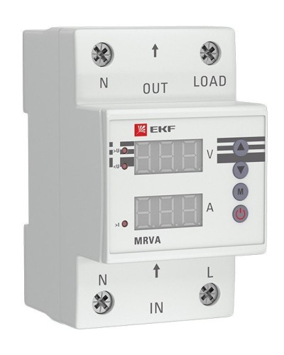 MRVA 63A PROxima (MRVA-63A). Реле напряжения и тока с дисплеем. EKF в Хабаровске