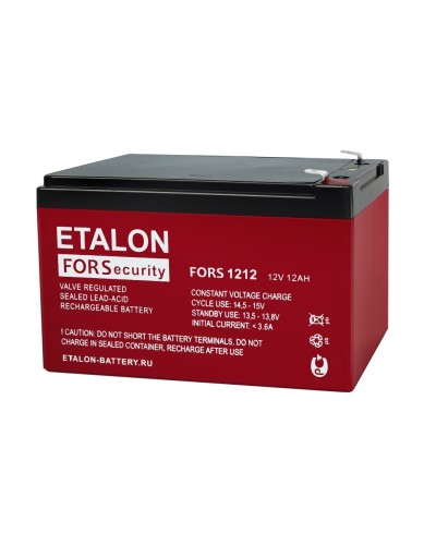 ETALON FORS 1212. Аккумулятор герметичный свинцово-кислотный. ETALON в Хабаровске
