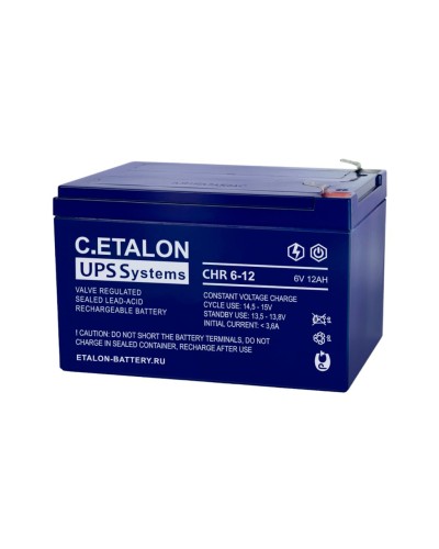 C.ETALON CHR 6-12. Аккумулятор герметичный свинцово-кислотный. ETALON в Хабаровске