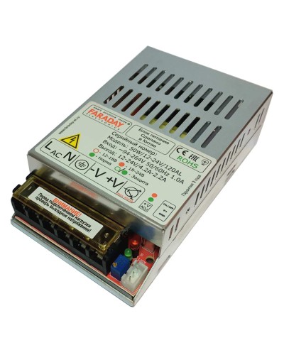 50W/12-24V/120AL. Импульсный блок питания. FARADAY в Хабаровске
