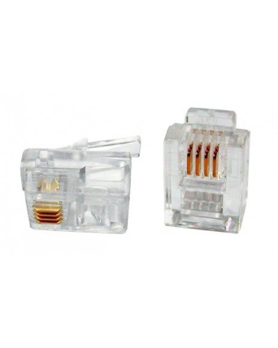 PLUG-6P4C-P-C2-100 (100 шт). Разъем RJ-12. Hyperline в Хабаровске