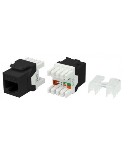 KJ8-8P8C-C6A-180-BK. Вставка Keystone Jack RJ-45. Hyperline в Хабаровске
