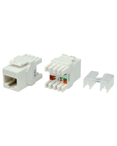 KJ8-8P8C-C6A-180-WH. Вставка Keystone Jack RJ-45. Hyperline в Хабаровске