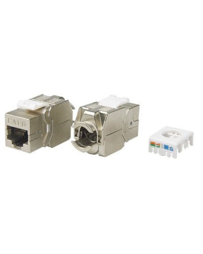 KJ8-8P8C-C6-180-TLS-SH-F-WH. Вставка Keystone Jack RJ-45. Hyperline в Хабаровске