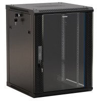 TWB-0966-GP-RAL9004. Шкаф телекоммуникационный 19 настенный 9U. Hyperline