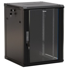 TWB-0966-GP-RAL9004. Шкаф телекоммуникационный 19 настенный 9U. Hyperline