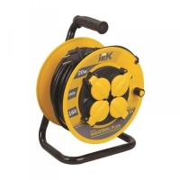 УК50 4 места, 50м (WKP15-16-04-50-44). Удлинитель на катушке Industrial plus. IEK