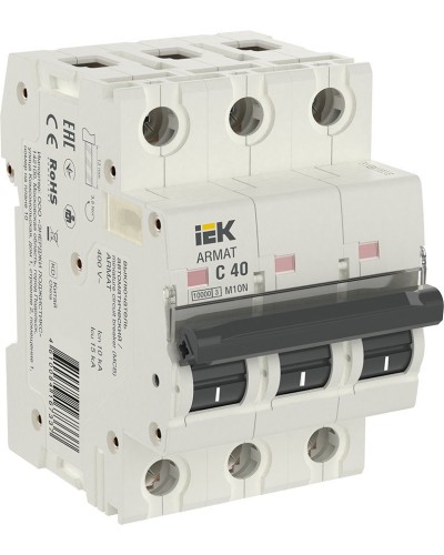 M10N 3P C 40А 10кА ARMAT (AR-M10N-3-C040). Автоматический выключатель. IEK в Хабаровске