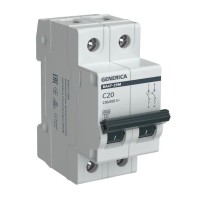 GENERICA ВА47-29М 2P C 20А 4,5кА (MVA21-2-020-C-G). Автоматический выключатель. IEK
