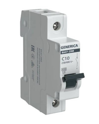 GENERICA ВА47-29М 1P C 10А 4,5кА (MVA21-1-010-C-G). Автоматический выключатель. IEK в Хабаровске