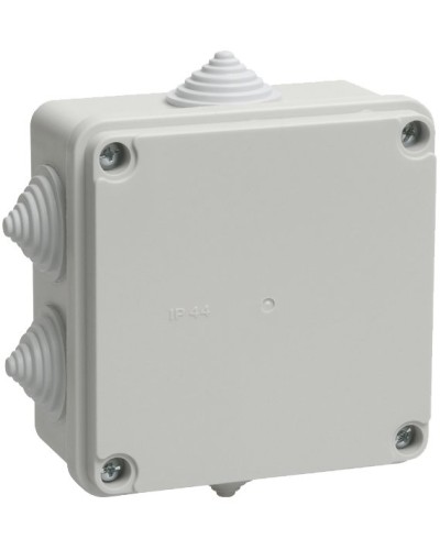 Коробка распаячная КМ41233 100х100х50 открытой проводки IP44 6 гермовводов серая (UKO11-100-100-050-K41-44). Коробка распаячная безгалогенная (HF). IEK в Хабаровске