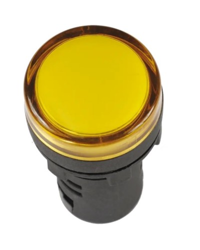 Лампа AD22DS (LED) матрица D22 мм желтый 12В AC/DC желтый (BLS10-ADDS-012-K05). Светосигнальный индикатор. IEK в Хабаровске