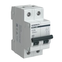 GENERICA ВА47-29М 2P C 25А 4,5кА (MVA21-2-025-C-G). Автоматический выключатель. IEK