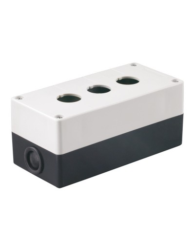 Корпус КП103 для кнопок 3 места белый (BKP10-3-K01). Корпус для кнопочных постов. IEK в Хабаровске