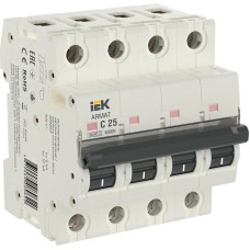 M06N 4P C 25А 6кА ARMAT (AR-M06N-4-C025). Автоматический выключатель. IEK