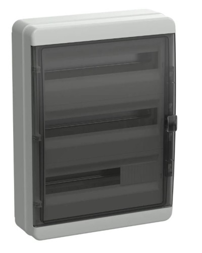 Корпус пластиковый КМПн-54 IP65 TEKFOR (TF5-KP72-N-54-65-K03-K02). Корпус модульный пластиковый черная прозрачная дверь. IEK в Хабаровске