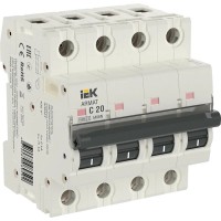 M06N 4P C 20А 6кА ARMAT (AR-M06N-4-C020). Автоматический выключатель. IEK
