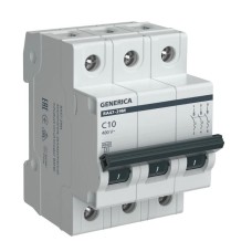 GENERICA ВА47-29М 3P C 10А 4,5кА (MVA21-3-010-C-G). Автоматический выключатель. IEK