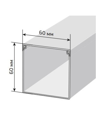 Короб 60х60 ЭЛЕКОР (CKK10-060-060-1-K01). Кабель-канал с двойным замком. IEK в Хабаровске