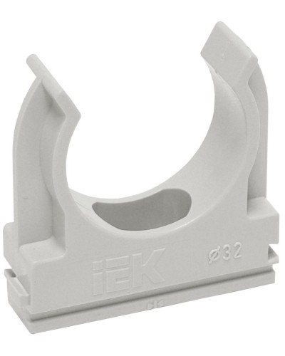 Держатель с защёлкой D25 серый ELASTA (100 шт) (CTA10D-CF25-K41-100). Держатель с защёлкой. IEK в Хабаровске