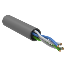 GENERICA U/UTP 5E 24AWG 2PR PVC серый (BC1-C5E02-111-100-R-G). Кабель «витая пара» (LAN) для структурированных систем связи. IEK