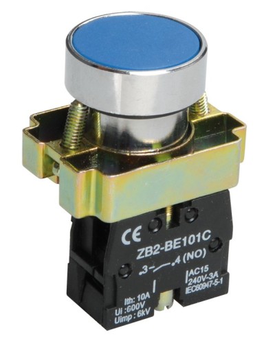 Кнопка LAY5-BA61 без подсветки синяя 1з (BBT60-BA-K07). Кнопка без подсветки. IEK в Хабаровске