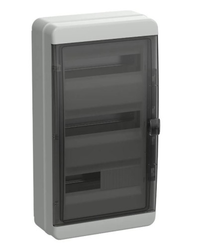 Корпус пластиковый КМПн-36 IP65 TEKFOR (TF5-KP72-N-36-65-K03-K02). Корпус модульный пластиковый черная прозрачная дверь. IEK в Хабаровске